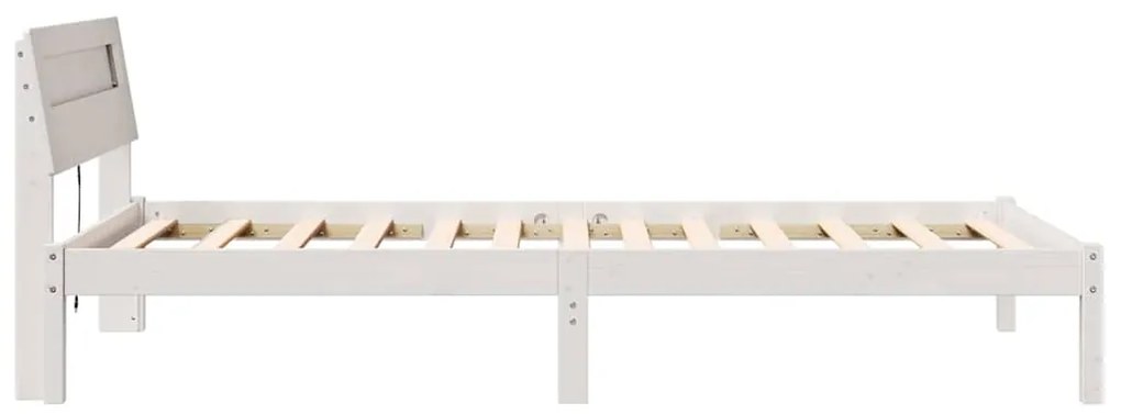 Estrutura da Cama Branco 90 x 190 cm Madeira de Pinheiro Sólido