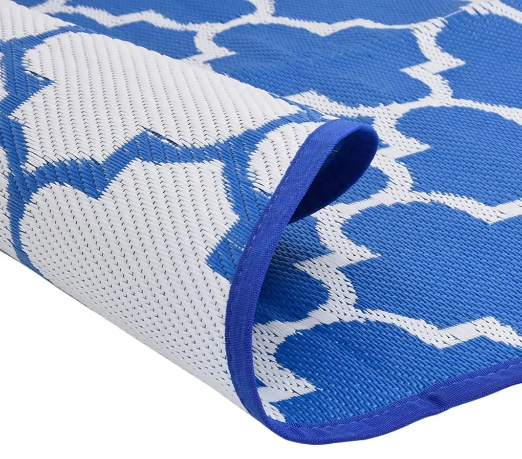 Tapete de exterior Ø160 cm ARAKIL PP Azul
