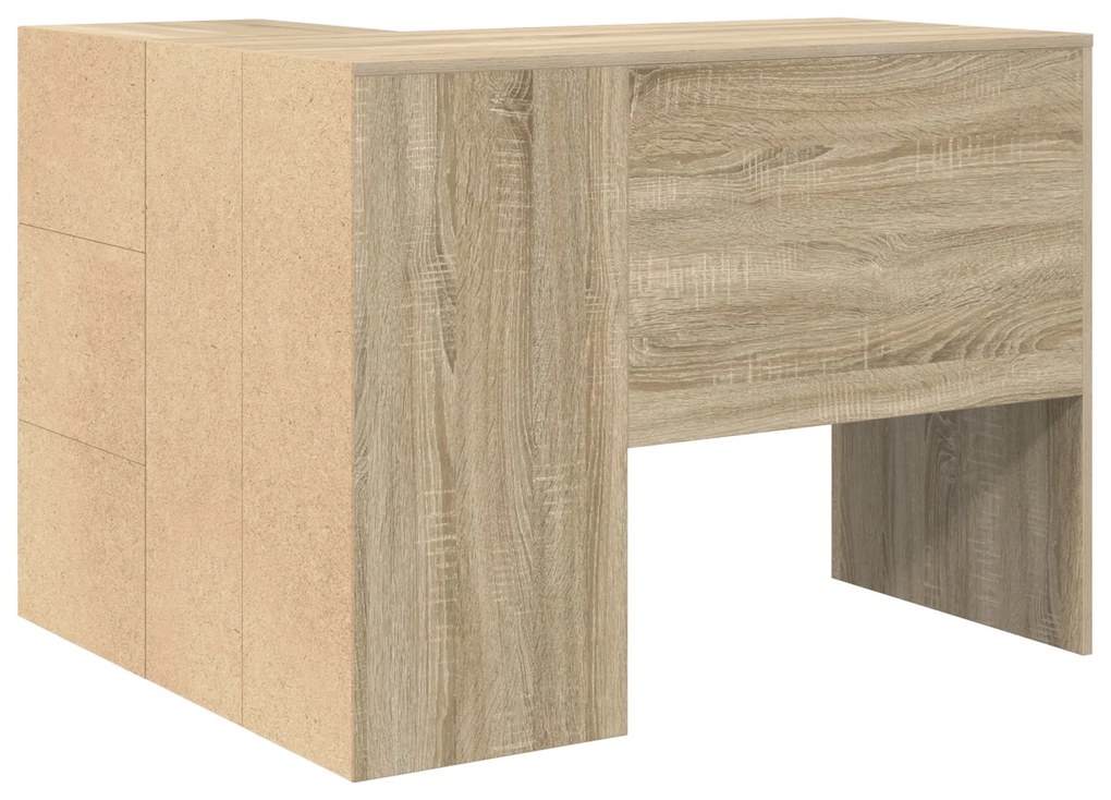 mesa de canto Carvalho Sonoma 102x88x75 cm Madeira Engenheirada