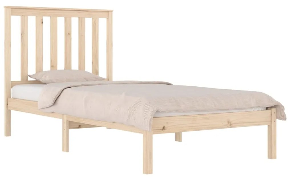Estrutura de cama pequena solteiro 75x190 cm pinho maciço