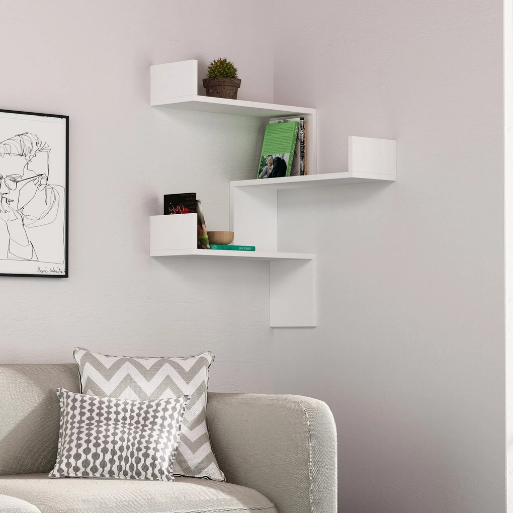 Prateleira de Parede Luksa – Branco – 60x90x60 cm