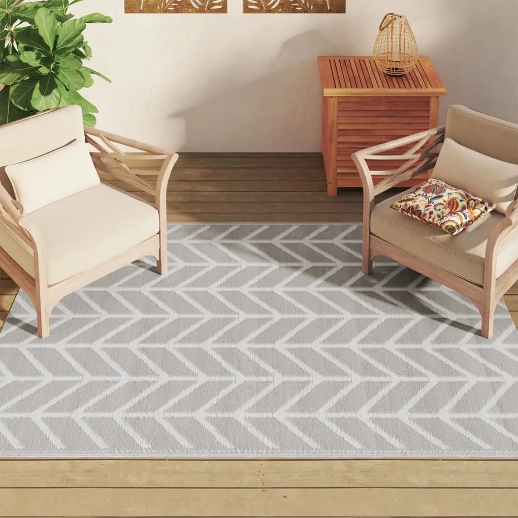 Tapete de exterior 120x180 cm 140x200 PP cinzento