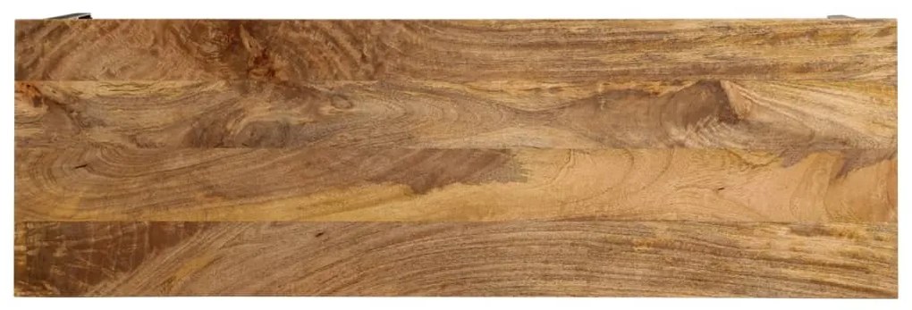 Mesa consola 110x35x76 cm mangueira maciça/ferro castanho