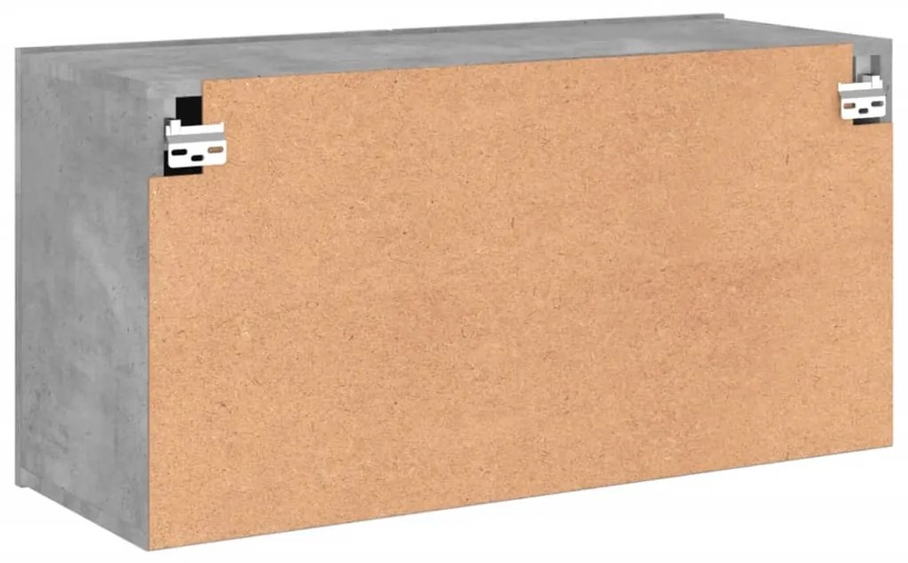 Móvel de parede para TV 80x30x41 cm cinzento cimento