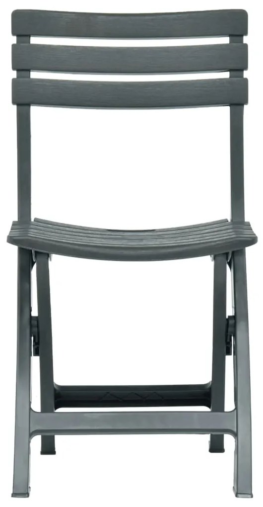 Cadeiras de jardim dobráveis 2 pcs plástico verde