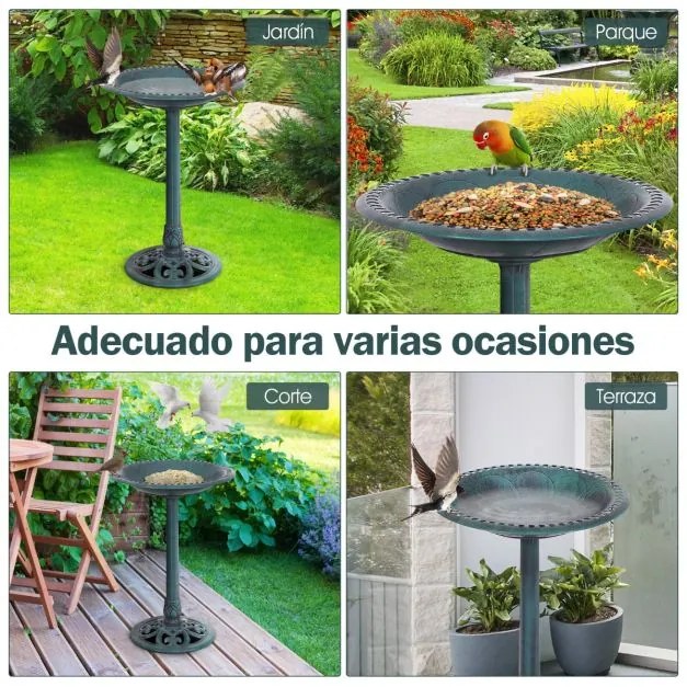 Alimentador de pássaros de pé livre Estação de alimentação de pássaros para varanda Jardim Pátio Decoração exterior 51 x 72 cm