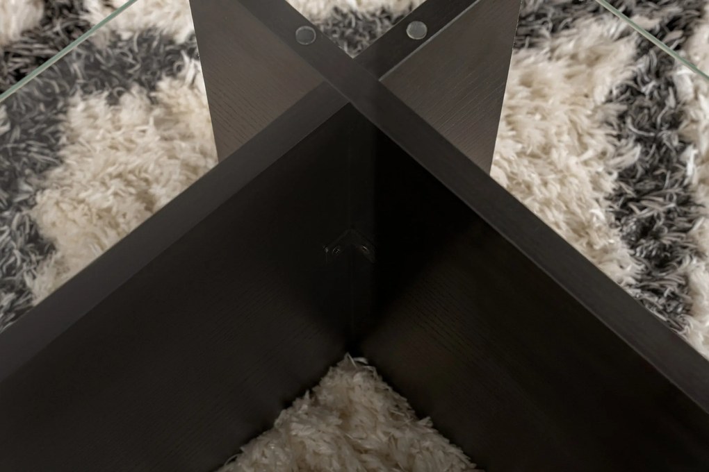 Mesa de Café Flavio - Preto Madeira - 105x30x65cm