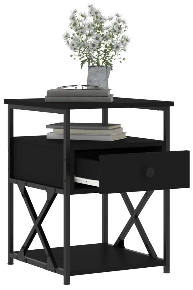 Mesa de cabeceira 40x42x55 cm derivados de madeira preto