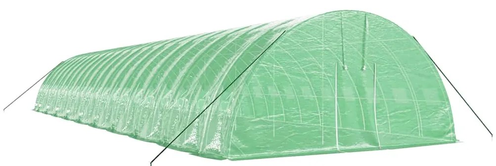 Estufa com estrutura de aço 120 m² 20x6x2,85 m verde
