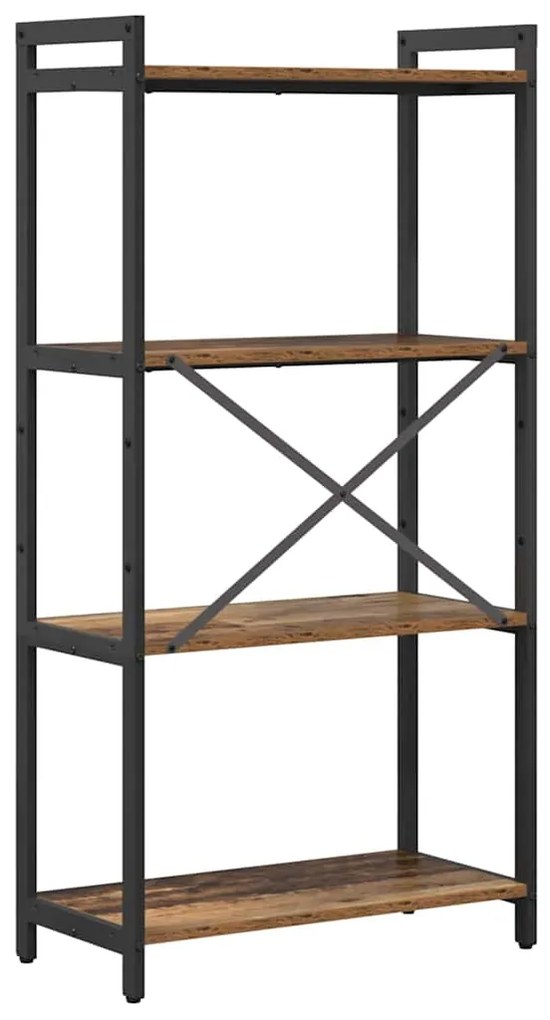 Estante Madeira antiga 60 x 30 x 118 cm Madeira e Aço