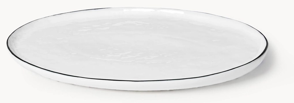 Travessa em porcelana artesanal Salt, 30 x 20 cm