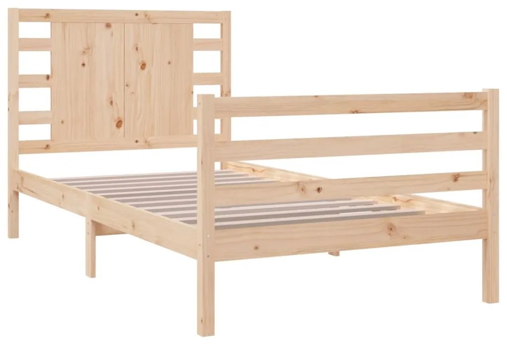 Cama sem colchão 75x190 cm madeira de pinho maciça
