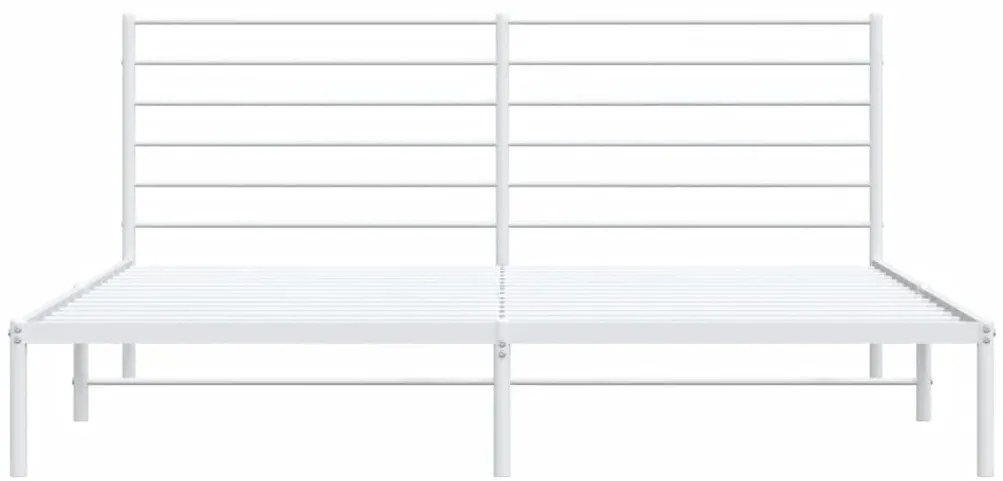 Estrutura de cama com cabeceira 180x200 cm metal branco