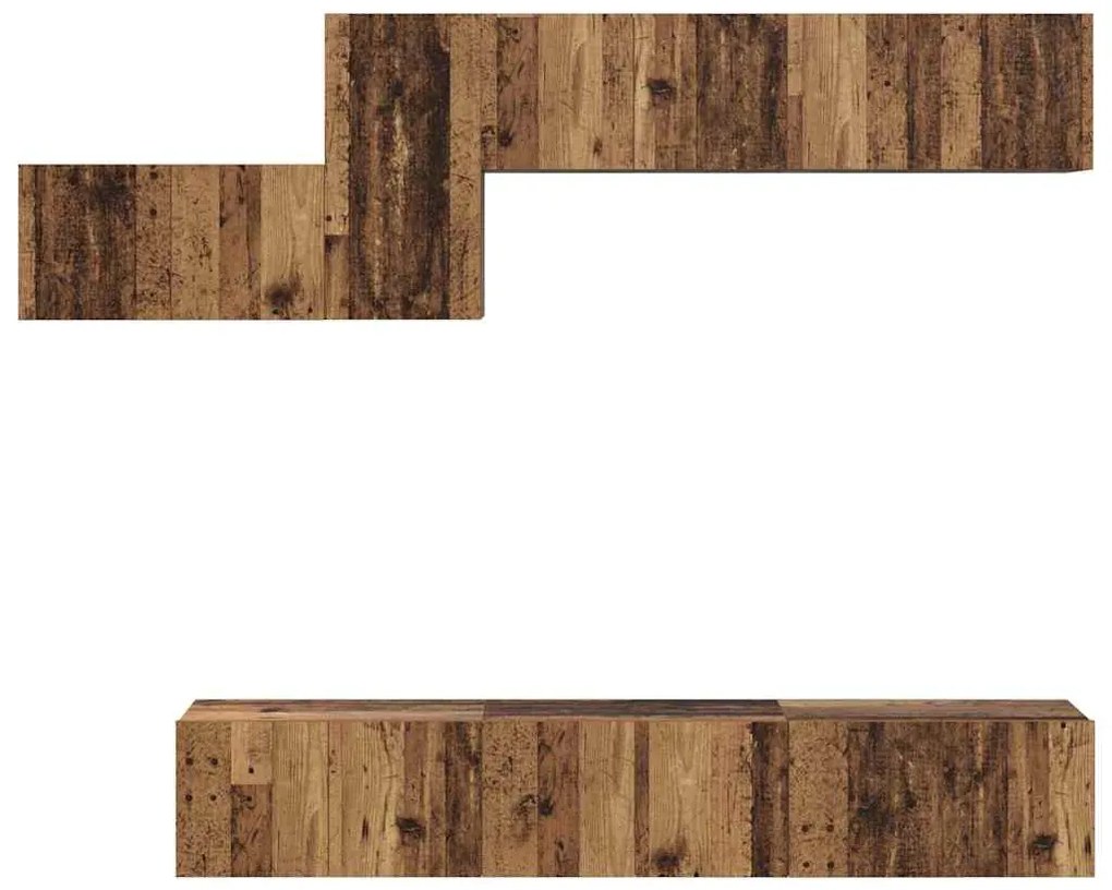 Conjunto de móvel de TV 7 pcs Madeira antiga 60 x 30 x 30 cm