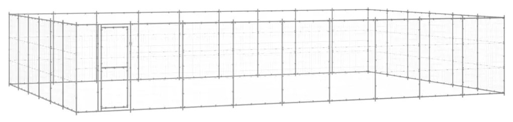 vidaXL Canil de exterior 65,34 m² aço galvanizado