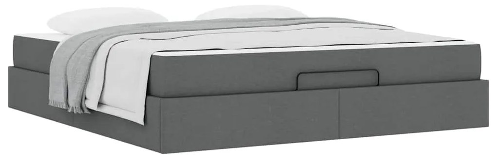 Estrutura da Cama Outros Cinzento escuro 180 x 200 cm tecido