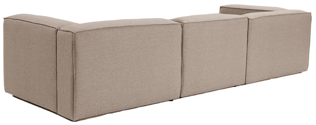 Sofá de 3 Lugares Fora – Castanho – 297x66x105 cm