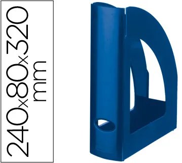 Porta Revistas Plástico Azul Opaco