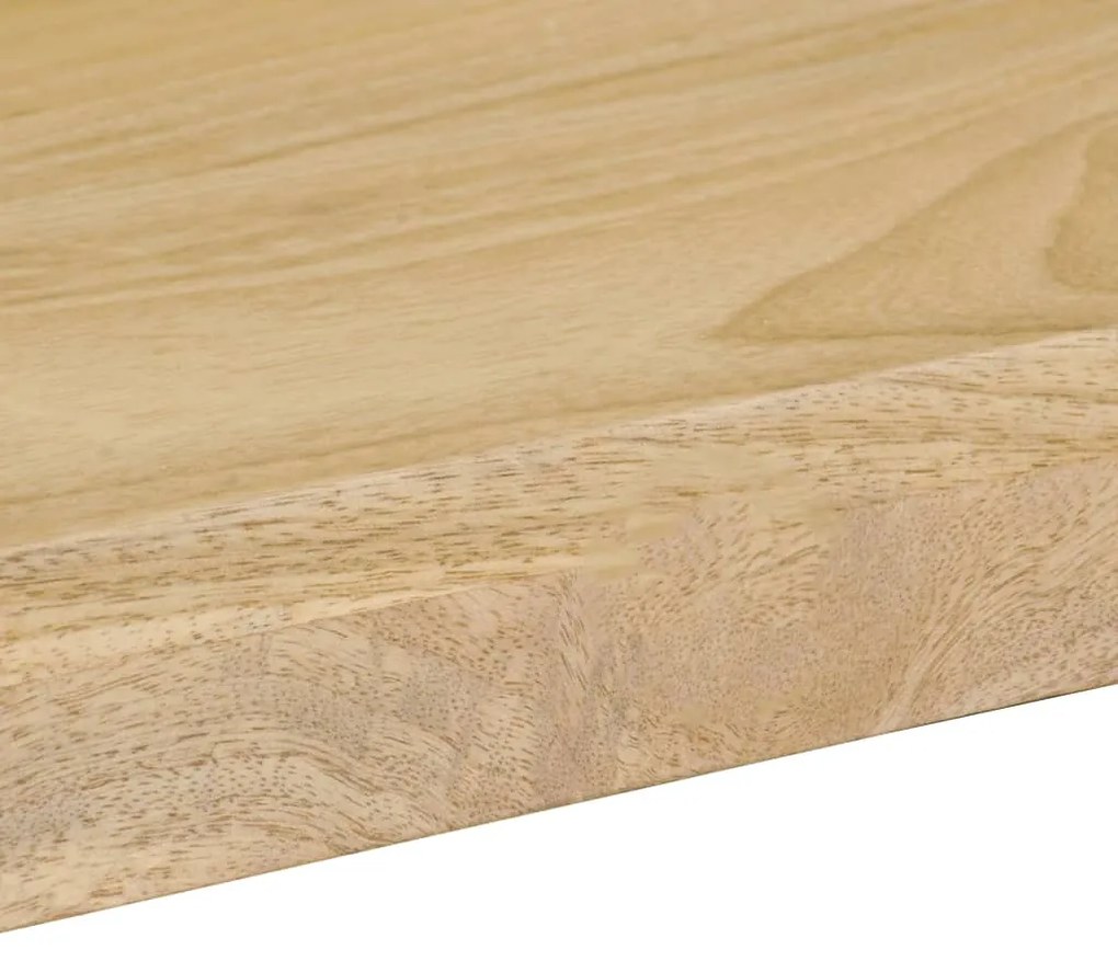 Mesa de jantar 115x55x76 cm madeira de mangueira maciça e aço