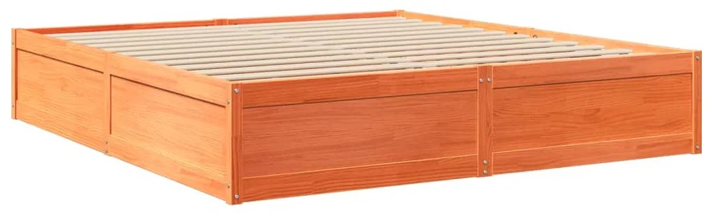 Cama com colchão 180x200 cm pinho maciço castanho-mel