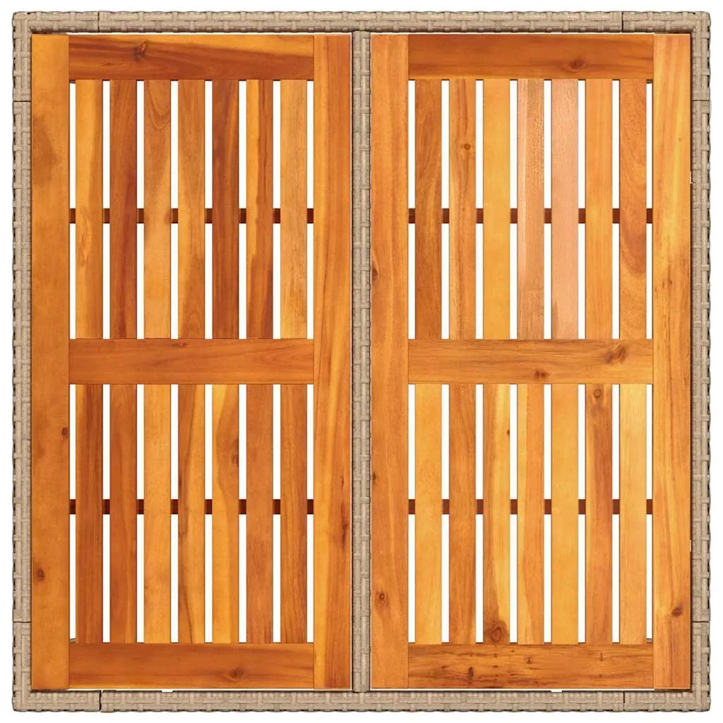 Conjunto de Jantar de Jardim 5 Peças com Almofadas Bege em Rattan Poli