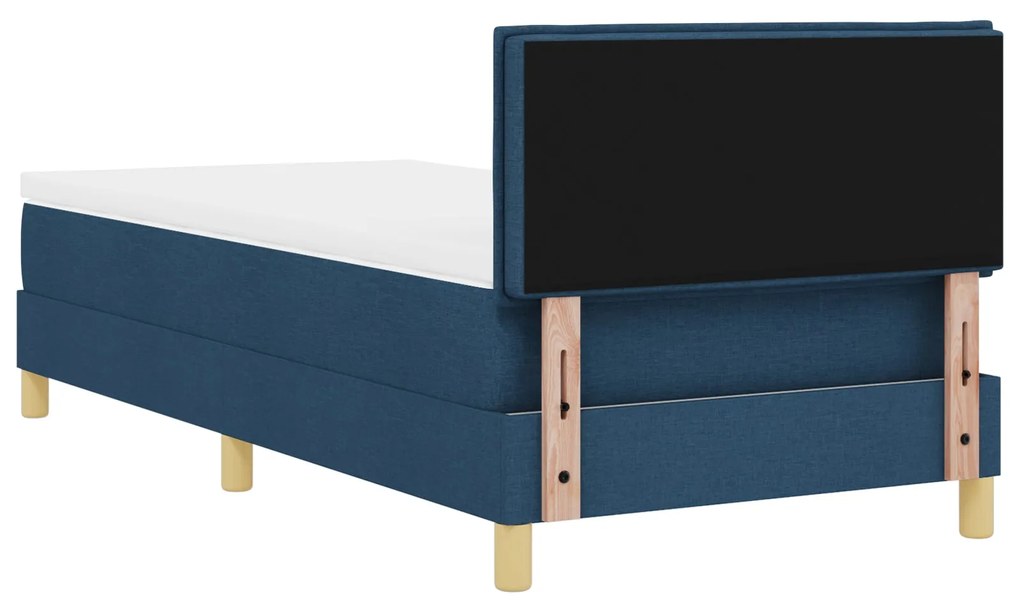 Cama Box Spring com Colchão Azul 80x200 cm Tecido