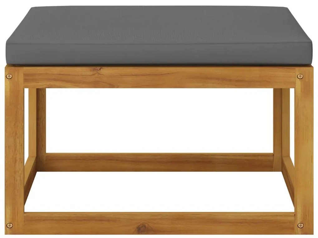 4 pcs conjunto lounge de jardim c/ almofadões acácia maciça