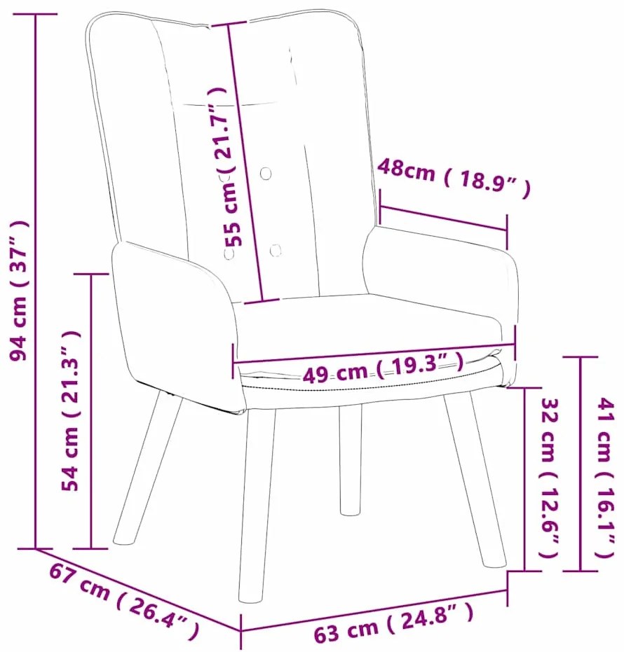 Cadeira Relaxante vidaXL em Tecidos Taupe