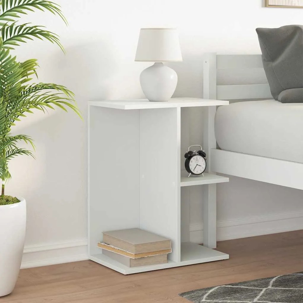 Mesa cabeceira 46,5x29x61cm derivados madeira branco