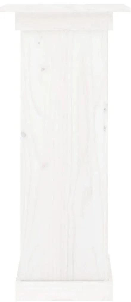 Suporte de vasos 40x40x90 cm madeira de pinho maciça branco