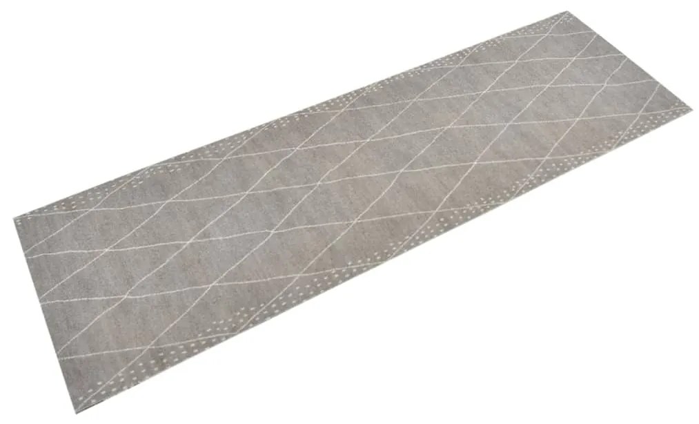 136565 vidaXL Tapete de cozinha lavável 60x180 cm veludo padrão losangos