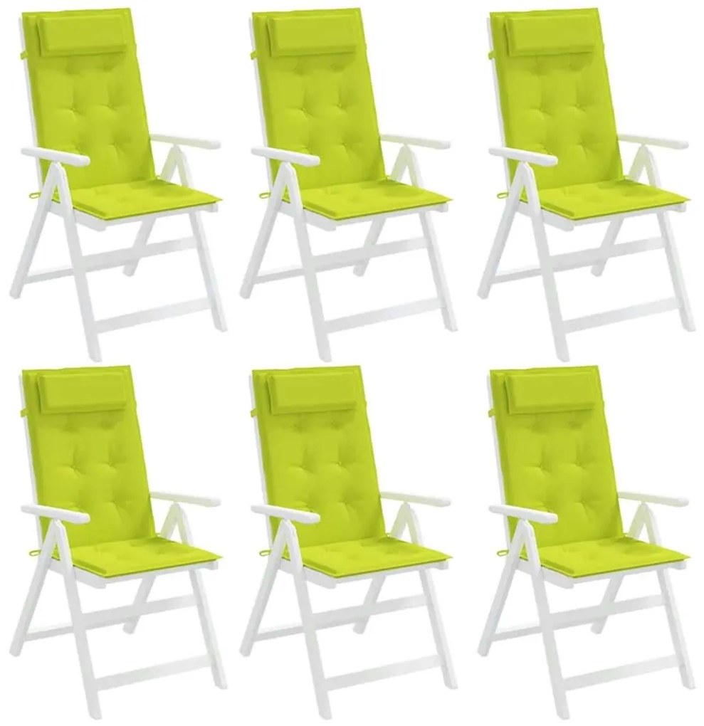 Almofadões p/ cadeira encosto alto 6 pcs oxford verde brilhante