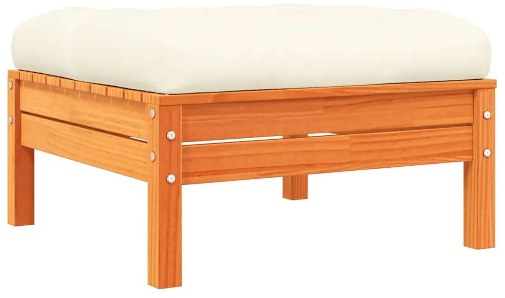 5pcs conj. sofás jardim + almofadões pinho maciço castanho-mel