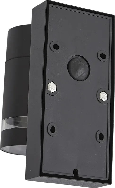 Candeeiro de Parede Exterior Moderno Preto IP44 com Sensor de Movimento - Ensam