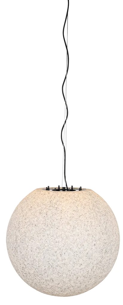 Candeeiro de suspensão exterior moderno cinzento 56 cm IP65 - Nura Moderno