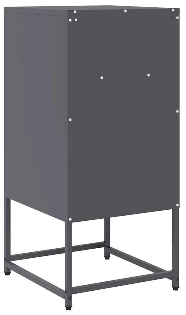 Mesa de cabeceira 36x39x78 cm aço laminado a frio antracite