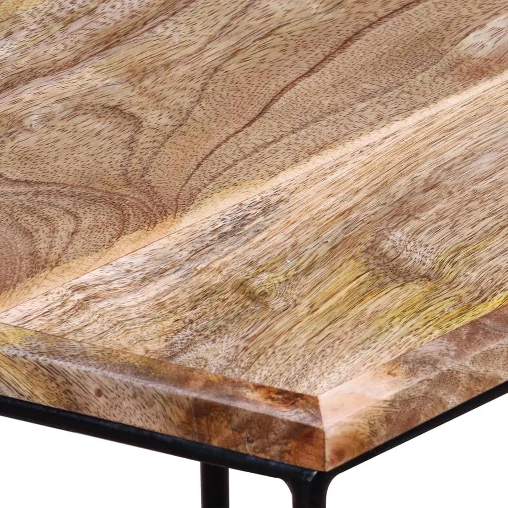 Mesa de centro madeira de mangueira maciça 56x48x40 cm