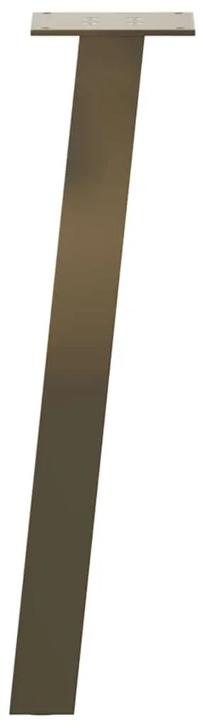 Pés para mesa de centro 4 peças aço natural 42 cm aço