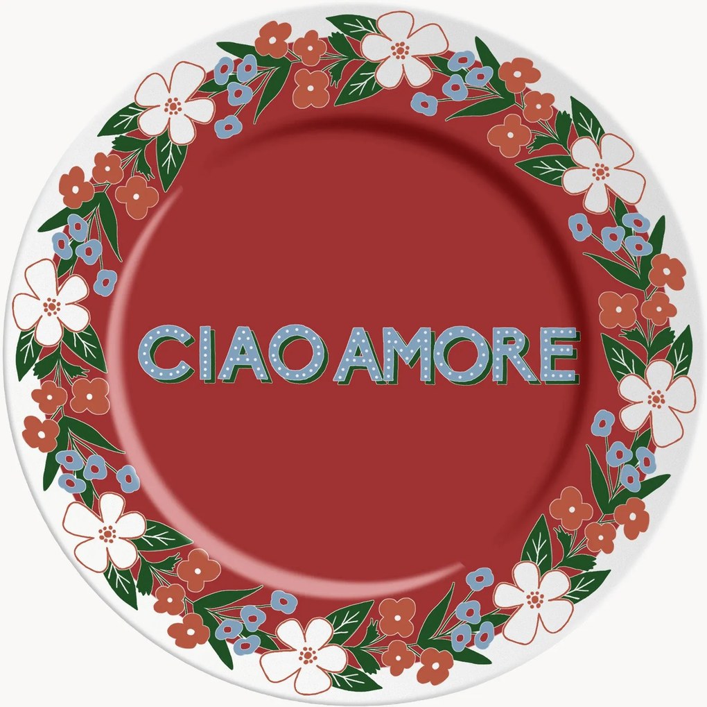Prato em porcelana Ciao Amore