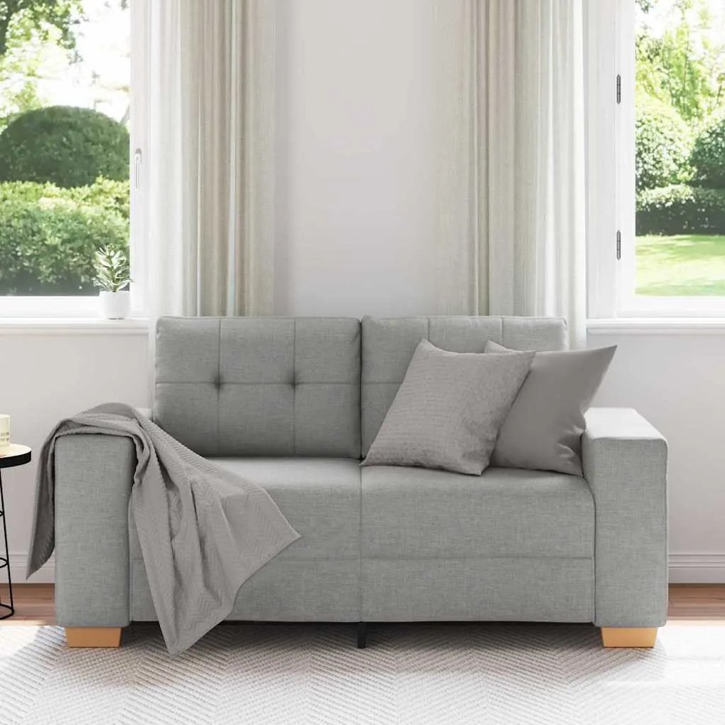Sofá Loveseat Cinzento Nuvem 120 cm em Tecido vidaXL