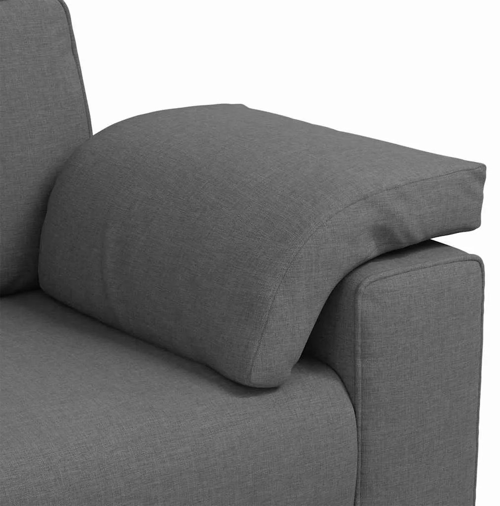 Sofá Loveseat Cinza Escuro, 120 cm Tecido