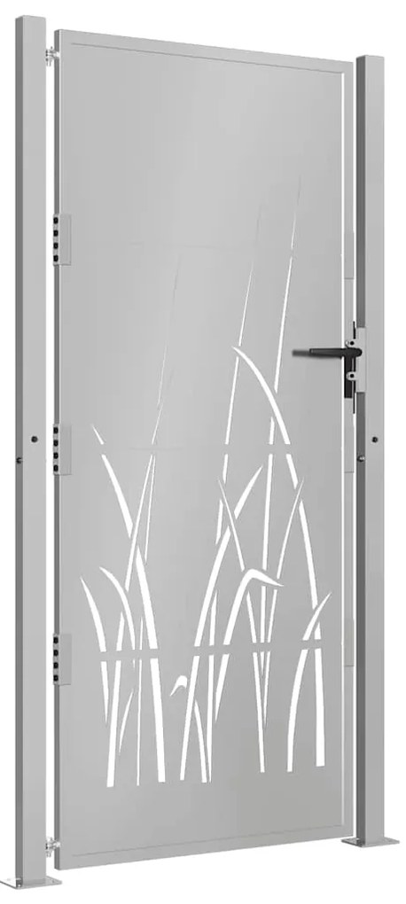 Portão de jardim 105x205 cm aço corten design erva