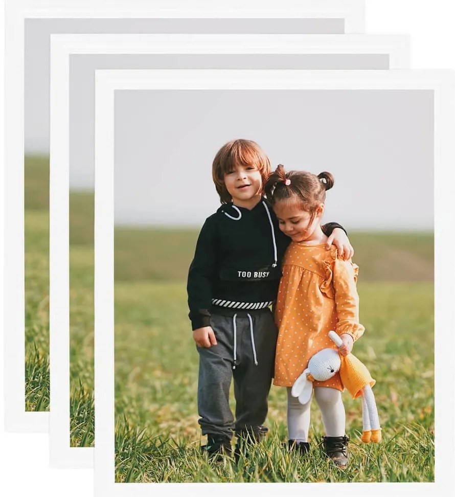 vidaXL Molduras para parede 3 pcs 50x60 cm MDF branco