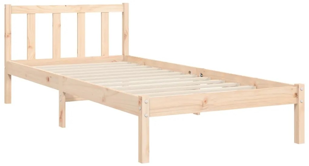 Cama sem colchão 100x200 cm madeira de pinho maciça
