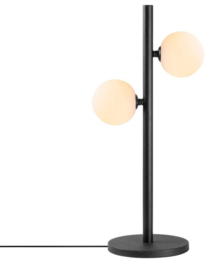 Candeeiro de Mesa Domino – Preto e Branco – 26 x 18 x 52 cm
