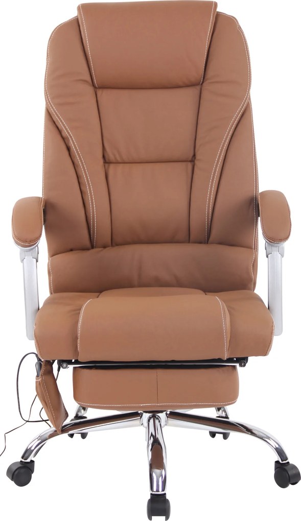 Cadeira de escritório Pacific com função de massagem castanho claro