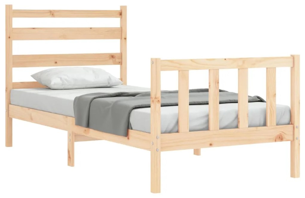 Cama sem colchão 90x200 cm madeira de pinho maciça