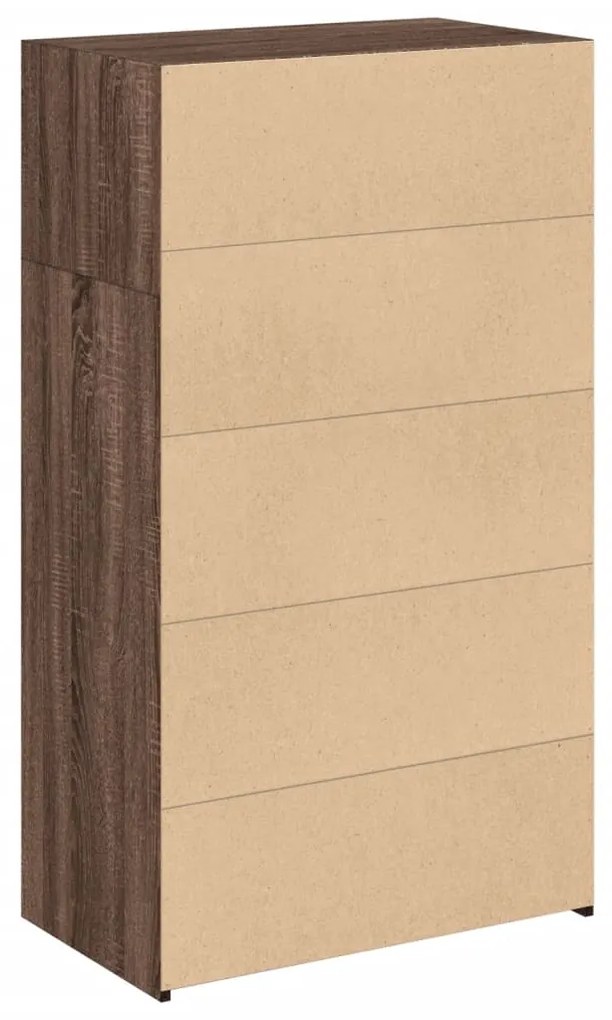 Armário alto 70x41x124cm derivados de madeira carvalho castanho