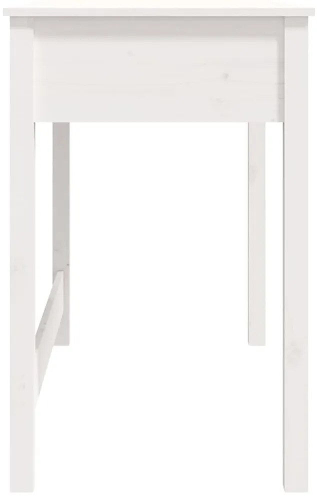 Secretária com 2 Gavetas - Branco - 100x50x78 cm - Pinho Maciço