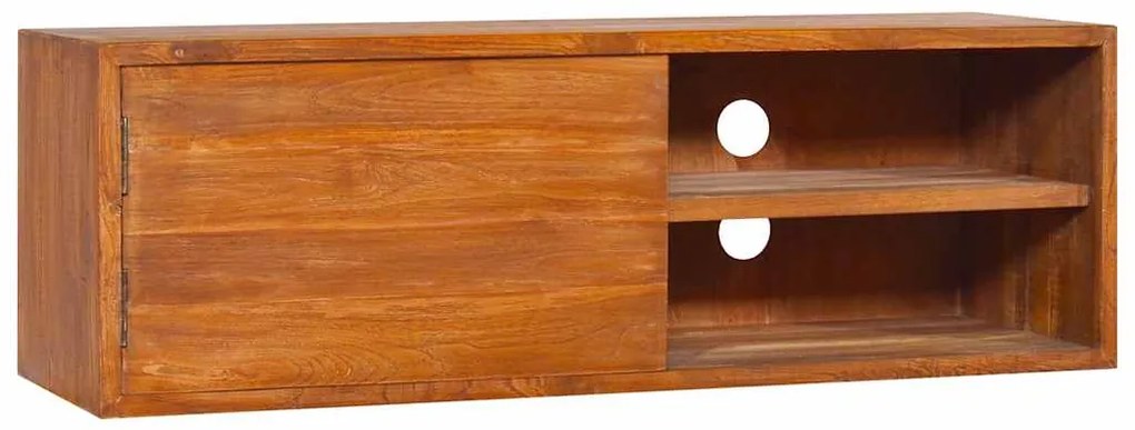 Armário de parede TV 90x30x30 cm madeira de teca maciça